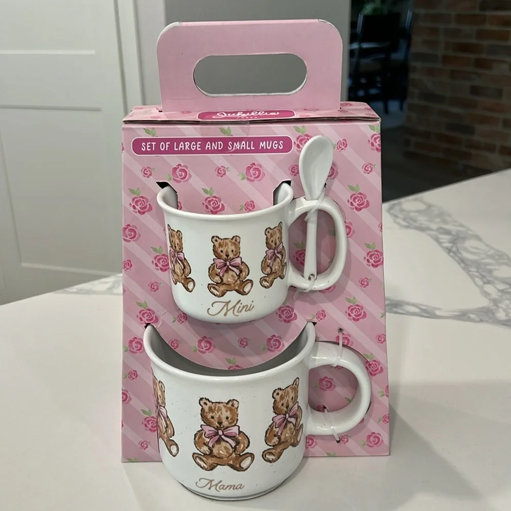 🧸Teddy Bear Mug Set with Spoon